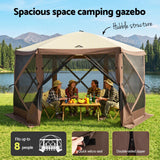 Darrahopens Home & Garden > Shading > Canopies & Gazebos Instahut Gazebo Pop Up Tent 3.6x3.6m Outdoor Marquee Camping Screen w/Curtain Net In Australia - Darrahopens