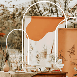 Darrahopens Home & Garden > Shading > Canopies & Gazebos Metal Arch Backdrop White Stand Wedding Arch Stand Set of 3 (6FT/5FT/4FT) Square Arched Frame for Outdoor Birthday Party Ceremony