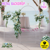 Darrahopens Home & Garden > Shading > Canopies & Gazebos Metal Arch Backdrop White Stand Wedding Arch Stand Set of 3 (6FT/5FT/4FT) Square Arched Frame for Outdoor Birthday Party Ceremony