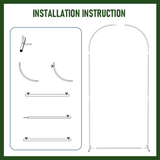 Darrahopens Home & Garden > Shading > Canopies & Gazebos Metal Arch Backdrop White Stand Wedding Arch Stand Set of 3 (6FT/5FT/4FT) Square Arched Frame for Outdoor Birthday Party Ceremony
