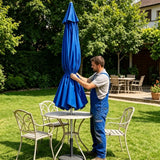 Darrahopens Home & Garden > Shading > Canopies & Gazebos Patio Umbrella Replacement Canopy, 10ft/11ft Umbrella Top Outdoor Umbrellas Covers with 6/8 Ribs,Waterproof Fade-Resistant for Garden, Deck, Backyard, Pool