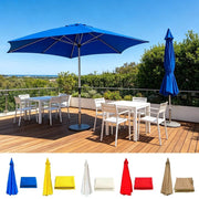 Darrahopens Home & Garden > Shading > Canopies & Gazebos Patio Umbrella Replacement Canopy, 10ft/11ft Umbrella Top Outdoor Umbrellas Covers with 6/8 Ribs,Waterproof Fade-Resistant for Garden, Deck, Backyard, Pool