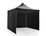 Darrahopens Home & Garden > Shading > Canopies & Gazebos Portable Water-Resistant Gazebo 2x2 M - Black / With Sidewalls