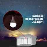 Darrahopens Home & Garden > Shading > Canopies & Gazebos RED TRACK Accessory Pack for 6x3m White Gazebo, includes Walls, Wheeled Carry Bag, Rechargeable USB Lamp