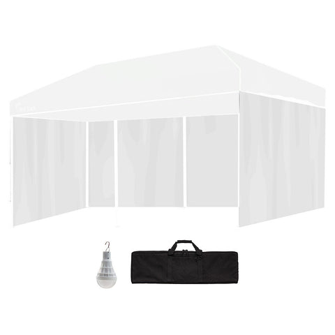 Darrahopens Home & Garden > Shading > Canopies & Gazebos RED TRACK Accessory Pack for 6x3m White Gazebo, includes Walls, Wheeled Carry Bag, Rechargeable USB Lamp