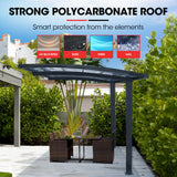 Darrahopens Home & Garden > Shading > Canopies & Gazebos SHADE SHIELD Single Cantilever Carport 3.0m x 5.5m x 3.5m, Aluminium Alloy Frame, Polycarbonate Roof, Shelter for Car or Outdoor Living