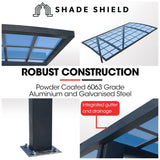 Darrahopens Home & Garden > Shading > Canopies & Gazebos SHADE SHIELD Single Cantilever Carport 3.0m x 5.5m x 3.5m, Aluminium Alloy Frame, Polycarbonate Roof, Shelter for Car or Outdoor Living