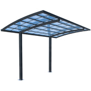 Darrahopens Home & Garden > Shading > Canopies & Gazebos SHADE SHIELD Single Cantilever Carport 3.0m x 5.5m x 3.5m, Aluminium Alloy Frame, Polycarbonate Roof, Shelter for Car or Outdoor Living