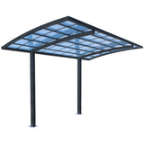Darrahopens Home & Garden > Shading > Canopies & Gazebos SHADE SHIELD Single Cantilever Carport 3.0m x 5.5m x 3.5m, Aluminium Alloy Frame, Polycarbonate Roof, Shelter for Car or Outdoor Living