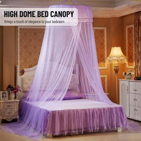 Darrahopens Home & Garden > Shading > Canopies & Gazebos Universal Bed Canopy Dome Mosquito Net for Kids Princess Bed, Purple, Easy Install