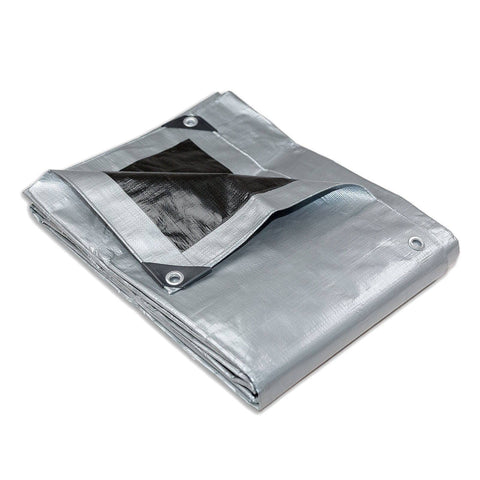 Darrahopens Home & Garden > Shading Heavy Duty Silver Black Tarp Tarpaulin 3.0x3.6m
