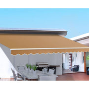 Darrahopens Home & Garden > Shading Instahut Retractable Folding Arm Awning Motorised Outdoor Sunshade 4X3M Beige
