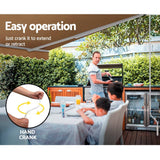 Darrahopens Home & Garden > Shading Instahut Retractable Folding Arm Awning Outdoor Awning Canopy 4Mx3M Beige