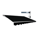 Darrahopens Home & Garden > Shading Motorised Outdoor Folding Arm Awning Retractable Sunshade Canopy Black 5.0m x 2.5m