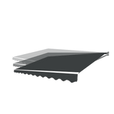 Darrahopens Home & Garden > Shading Motorised Outdoor Folding Arm Awning Retractable Sunshade Canopy Grey 4.0m x 3.0m