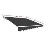 Darrahopens Home & Garden > Shading Motorised Outdoor Folding Arm Awning Retractable Sunshade Canopy Grey 4.0m x 3.0m