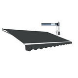 Darrahopens Home & Garden > Shading Motorised Outdoor Folding Arm Awning Retractable Sunshade Canopy Grey 5.0m x 2.5m