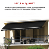 Darrahopens Home & Garden > Shading Outdoor Folding Arm Awning Retractable Sunshade Canopy Black 5.0m x 2.5m