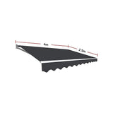 Darrahopens Home & Garden > Shading Outdoor Folding Arm Awning Retractable Sunshade Canopy Grey 4.0m x 2.5m