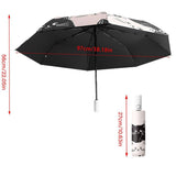 Darrahopens Home & Garden > Shading > Umbrellas & Sunshades 1PC Cartoon Black White Cat Automatic Folding Sun Umbrella Anti-UV For Unisex