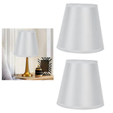 Darrahopens Home & Garden > Shading > Umbrellas & Sunshades 2PCS Modern Fabric Lampshade Clip On Wall Lamp Chandelier Lamp Shade for E14 Screw Table LightPT10 White In Australia - Darrahopens