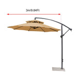 Darrahopens Home & Garden > Shading > Umbrellas & Sunshades 3m Double Top Sunshade Umbrella Cloth Replace Outdoor Courtyard Garden Umbrella Surface Replace Rainproof Sunshade Cloth In Australia - Darrahopens