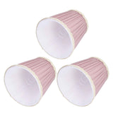 Darrahopens Home & Garden > Shading > Umbrellas & Sunshades 3PCS Cloth Lamp Shade E14 ClipOn Lampshade for Candle Chandelier Wall Lamp Table Light Indoor Decor(Light Purple ) In Australia - Darrahopens