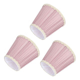 Darrahopens Home & Garden > Shading > Umbrellas & Sunshades 3PCS Cloth Lamp Shade E14 ClipOn Lampshade for Candle Chandelier Wall Lamp Table Light Indoor Decor(Light Purple ) In Australia - Darrahopens