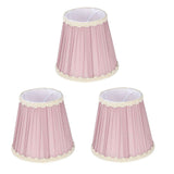Darrahopens Home & Garden > Shading > Umbrellas & Sunshades 3PCS Cloth Lamp Shade E14 ClipOn Lampshade for Candle Chandelier Wall Lamp Table Light Indoor Decor(Light Purple ) In Australia - Darrahopens