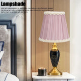 Darrahopens Home & Garden > Shading > Umbrellas & Sunshades 3PCS Cloth Lamp Shade E14 ClipOn Lampshade for Candle Chandelier Wall Lamp Table Light Indoor Decor(Light Purple ) In Australia - Darrahopens
