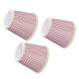 Darrahopens Home & Garden > Shading > Umbrellas & Sunshades 3PCS Cloth Lamp Shade E14 ClipOn Lampshade for Candle Chandelier Wall Lamp Table Light Indoor Decor(Light Purple ) In Australia - Darrahopens