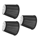 Darrahopens Home & Garden > Shading > Umbrellas & Sunshades 3PCS E14 ClipOn Cloth Lamp Shade Modern Fabric Lampshade Table Light Cover for Candle Chandelier(Black ) In Australia - Darrahopens