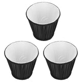 Darrahopens Home & Garden > Shading > Umbrellas & Sunshades 3PCS E14 ClipOn Cloth Lamp Shade Modern Fabric Lampshade Table Light Cover for Candle Chandelier(Black ) In Australia - Darrahopens