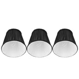 Darrahopens Home & Garden > Shading > Umbrellas & Sunshades 3PCS E14 ClipOn Cloth Lamp Shade Modern Fabric Lampshade Table Light Cover for Candle Chandelier(Black ) In Australia - Darrahopens