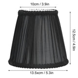 Darrahopens Home & Garden > Shading > Umbrellas & Sunshades 3PCS E14 ClipOn Cloth Lamp Shade Modern Fabric Lampshade Table Light Cover for Candle Chandelier(Black ) In Australia - Darrahopens