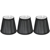 Darrahopens Home & Garden > Shading > Umbrellas & Sunshades 3PCS E14 ClipOn Cloth Lamp Shade Modern Fabric Lampshade Table Light Cover for Candle Chandelier(Black ) In Australia - Darrahopens