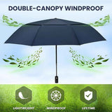 Darrahopens Home & Garden > Shading > Umbrellas & Sunshades 46 inch Wine Red Windproof Automatic Travel Folding Umbrella and Black Absorbent Hanging Storage Pouch Set – Compact 3-Fold Auto Open Close Umbrella wth Double Canopy and 10 Reinforced Ribs for Rain & Sun Outdoor Use