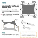 Darrahopens Home & Garden > Shading > Umbrellas & Sunshades 4m x 6m Grey Rectangle Sun Shade Sails for Patios Sun UV Outdoor Canopy Backyard Sunshades