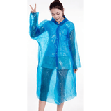 Darrahopens Home & Garden > Shading > Umbrellas & Sunshades 6-Pack - Disposable Thickened Open-Front Raincoat, Waterproof Poncho with Snap Buttons & Adjustable Hood, Portable for Hiking and Travel - Blue