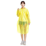 Darrahopens Home & Garden > Shading > Umbrellas & Sunshades 6-Pack - Disposable Thickened Open-Front Raincoat, Waterproof Poncho with Snap Buttons & Adjustable Hood, Portable for Hiking and Travel - Yellow