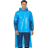 Darrahopens Home & Garden > Shading > Umbrellas & Sunshades 6-Pack - Disposable Thickened PE Rain Poncho, Waterproof Raincoat with Drawstring Hood & Elastic Cuffs, for Hiking, Concerts, and Outdoor Activities - Blue