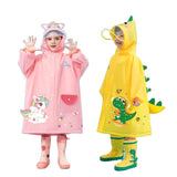 Darrahopens Home & Garden > Shading > Umbrellas & Sunshades Blue astronaut  Kids Waterproof Raincoat with Expandable Backpack Slot Hooded Rain Jacket for Boys & Girls School & Outdoor(size:XL)