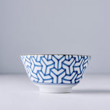 Darrahopens Home & Garden > Shading > Umbrellas & Sunshades Bowl 13cm Indigo Ikat Herringbone Design