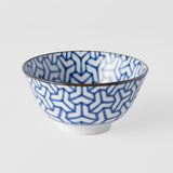 Darrahopens Home & Garden > Shading > Umbrellas & Sunshades Bowl 13cm Indigo Ikat Herringbone Design