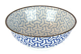 Darrahopens Home & Garden > Shading > Umbrellas & Sunshades Bowl 19cm Indigo Ikat Herringbone Design