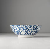Darrahopens Home & Garden > Shading > Umbrellas & Sunshades Bowl 19cm Indigo Ikat Herringbone Design