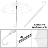 Darrahopens Home & Garden > Shading > Umbrellas & Sunshades Clear Transparent Umbrella Long Handle Auto Open PVC Rain Parasol 71cm