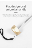 Darrahopens Home & Garden > Shading > Umbrellas & Sunshades Compact Mini Pocket Umbrella UPF50+ Sun Protection Lightweight Travel Parasol - Windproof 5-Fold Rain Shade with Flat Gold Handle (Blue)