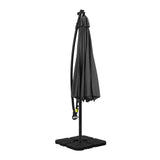 Darrahopens Home & Garden > Shading > Umbrellas & Sunshades Instahut Outdoor Umbrella 3M Cantilever Beach LED Base Garden Sun Patio Charcoal