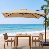 Darrahopens Home & Garden > Shading > Umbrellas & Sunshades Instahut Outdoor Umbrella 3m Left-right Tilting Cantilever Patio Parasol Beige In Australia - Darrahopens